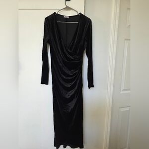 Sophisticated Long Sleeve Black Dress